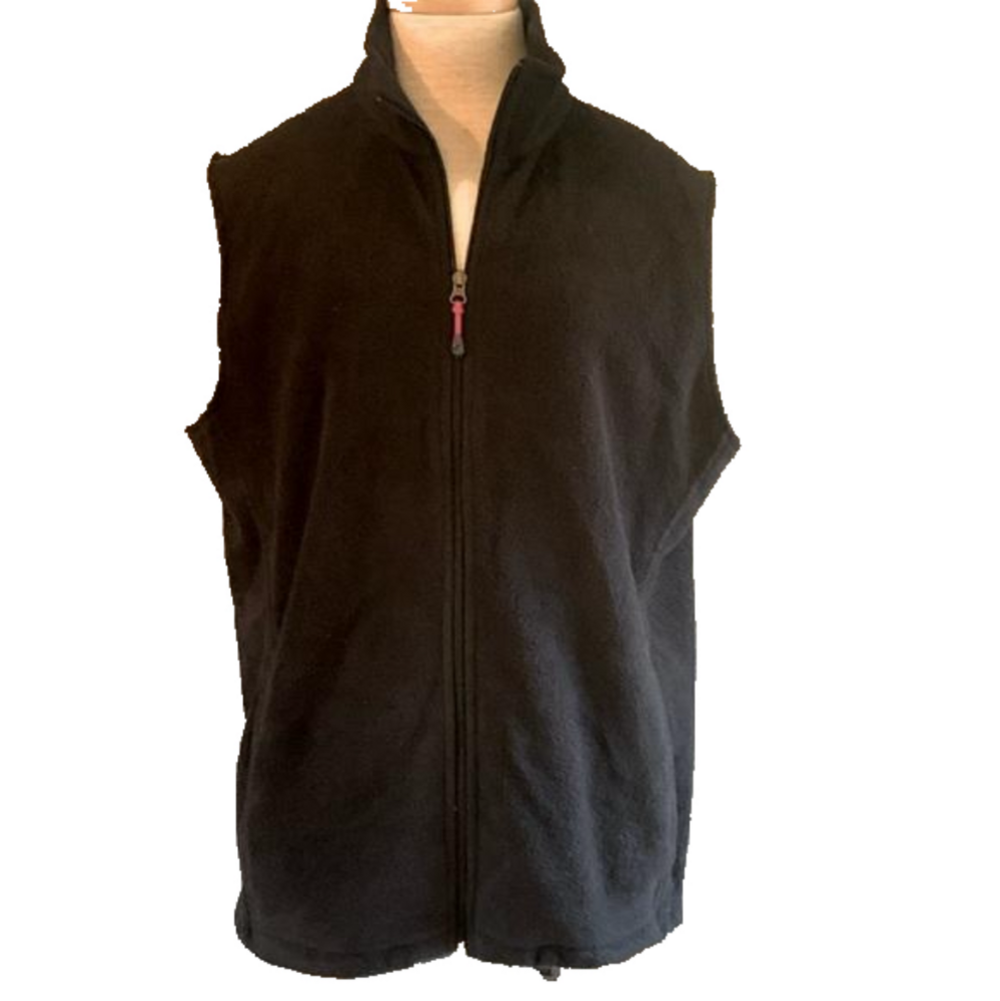 Woolrich sz L black fleece zip up vest